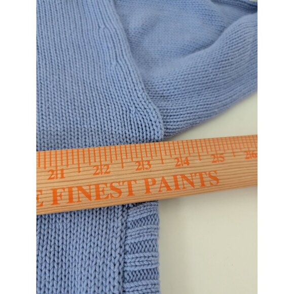 Zaket & Plover Knit Sweater Womens Size XL Blue Ribbed Trim Long Sleeve Pullover - Picture 8 of 9